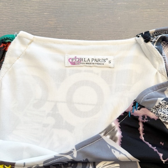 Forla Paris Abstract Pop Art Long Sleeve Dress – size small - Picture 8 of 12